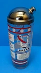 Vintage Hazel Atlas Glass Cocktail Shaker Music Harp Drink Recipes. Fixed Price $30.00.