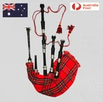 Brand New Scottish Black Silver Mounts Highland Bagpipes Free Gift. Fixed Price $151.50.