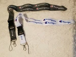 2X Champion Lanyards Gray & White,red,blue Quick Release Key Chain New 20". Fixed Price $8.95.