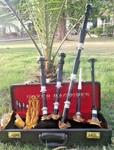 Highland Great Scottish Plain Bagpipes Black Rosewood Silver Mounts & Hard Case. Fixed Price $169.00.