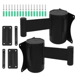 Wall Mount Retractable Belt Barrier 2 Pack, Trrezon 16 - Black. Fixed Price $57.99.