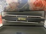 Swan SW1664-2 Round Corner Holes Tones Silver Chromatic Harmonica. Fixed Price $50.00.