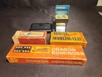 Vintage Lot Of 5-HALSAM Dragon Dominoes/m Hohner Echo Harmonica/+see Description. Fixed Price $9.99.