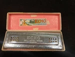 Vintage Hohner Echo Tremolo Harmonica A/d Bell Metal Reeds Germany W/box 5668M. Fixed Price $89.99.