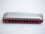 Kongsheng Mars With Aluminum Comb Red/silver Diatonic Harmonica Multiple Keys. Fixed Price $55.00.