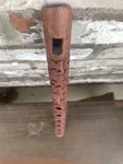 Hand Carved Sheesham Wood Bansuri Indian Flute Artisan-crafted Floral 6 Hole. Fixed Price $20.00.