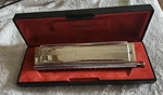 Hohner Chromonica 280 Chromatic Harmonica Key Silver Gold High Polish Finish. Fixed Price $65.00.