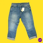 Very Women's High Waist Jeans, Straight Leg, Mid Wash Denim, 100% Cotton, Uk 16. Fixed Price $21.83.