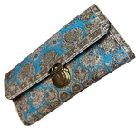 Blue Gold Embroidered Tapestry Chain Wallet Boho Bag Vacation Night Out. Fixed Price $22.56.