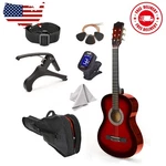 30" Left Handed Wood Guitar With Case & Accessories For Girls/boys/teens/beginn. Fixed Price $65.60.