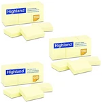 Highland 6539YW Self-stick Notes, 1/2 X 2, Yellow, 100-SHEET (pack Of 36). Fixed Price $19.50.