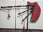 Dunbar Bagpipe With Canmore Zippered & Blowpipe #GHB45619-MD. Fixed Price $792.00.