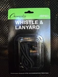 Champion Sports BP601 Black Plastic Whistle With Lanyard. Fixed Price $5.00.