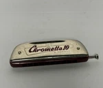 Vintage Hohner Chrometta 10 Chromatic Harmonica Key Of 40 Reed Made Germany. Fixed Price $85.00.