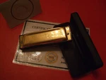 24CT Gold Plated Harmonica Swan Key Of Boxed Music Blues Rock Jazz Gift 24K. Fixed Price $93.26.