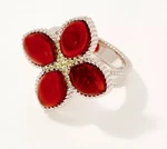 Generation Gems Sterling Silver Flower Chocolate Opal Ring, Size 5. Fixed Price $89.99.