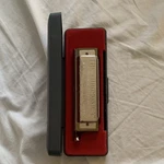 Hohner Chromonica 260 Chromatic Harmonica Key Silver Gold Metal Case. Fixed Price $35.50.