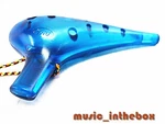 Tng Brand-translucent Blue 12 Holes Alto Ocarina Flute & Bag. Fixed Price $17.99.