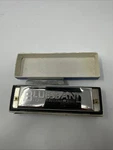 Hohner International Bluesband Harmonica With Original Box. Fixed Price $5.00.