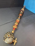 Large 36" Decorative Bosnian Bisko Era Wooden Smoking Pipe Folk Art Hand Mad. Fixed Price $69.99.