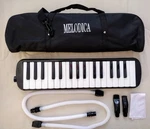 32 Key Melodica, Carrying Bag, Double Tubes Mouthpieces, Wipe Cloth, Air Piano. Fixed Price $29.90.