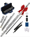 Aklot Closed-hole Concert Flute Instrument With 16 Keys, Offset G, Sm.... Fixed Price $140.85.