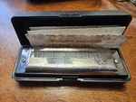 Swan Diatonic Harmonica Silver Metal High Polish Chrome With Case & Instructions. Fixed Price $11.00.