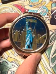 FW18 Supreme Gold Tone New York City Lady Liberty Pill Box. Fixed Price $65.00.