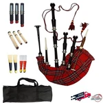 Great Highland Scottish Bagpipes Royal Stewart Cover Nickel Silver Mounts &. Fixed Price $129.99.