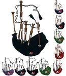 Scottish Bagpipe Sheesham Wood Natural Finish Silver Mounts Black Watch Cover. Fixed Price $94.99.