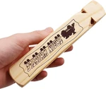 Solid Wood Train Whistle 4 Tones, Noisemaker Toys And Conductor For Birt. Fixed Price $8.49.