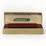 Toysmith Metal 10 Hole Harmonica Musical Instrument 6 Red W/ Instructions. Fixed Price $8.00.