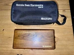 Suzuki Double Bass Harmonica SDB-29 With Wooden Case And Nylon Bag Strap. Fixed Price $1299.00.