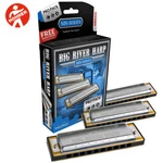 Hohner 3-PACK Big River Harmonica Pro Keys Of C, And 3P590BX. Fixed Price $105.99.
