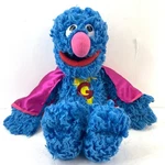 Sesame Street Grover Plush Toy Kids Blue Superhero Cape. Fixed Price $15.00.
