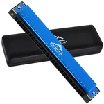 Eastrock Blues Harmonica Key With Case, Mouth Organ Harp, 24HOLE-BL. Fixed Price $24.08.