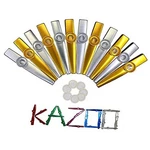 Crystaljun 12PCS Metal Gold And Silver Kazoos With 20PCS Flute. Fixed Price $20.49.