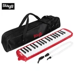 Stagg MELOSTA37 Rd Keys Plastic Melodica Red With Bag, Mouthpiece. Fixed Price $49.99.