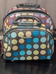 Luca Vergani Eva Cosmetic Case Set Of 2 Nesting Style Polk Dot Pastel Shoulder. Fixed Price $31.83.