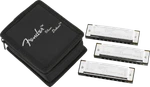 Fender Blues Deluxe Harmonica 3 Pack With Carrying Case, Mpn 0990701021. Fixed Price $39.99.