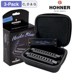 Hohner Hbp Hoodoo Blues Harmonica 3-PACK W/case (c, D, G) Great Gift Idea. Fixed Price $26.49.