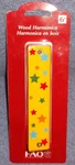 Fao Schwarz 5" Wood Harmonica Yellow With Multi-colored Stars New In Package. Fixed Price $14.99.