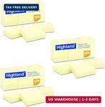 Highland 6539YW Self-stick Notes, 1/2 X 2, Yellow, 100-SHEET (pack Of 36). Fixed Price $20.74.
