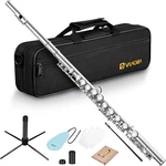 Vangoa Closed Hole 16 Keys Flute For Beginners, Silver Color, Nickel Plated. Fixed Price $63.95.
