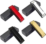 Upins 4PCS 10-HOLE Key Of Harmonica Titanium Color With Case For Beginner. Fixed Price $23.30.